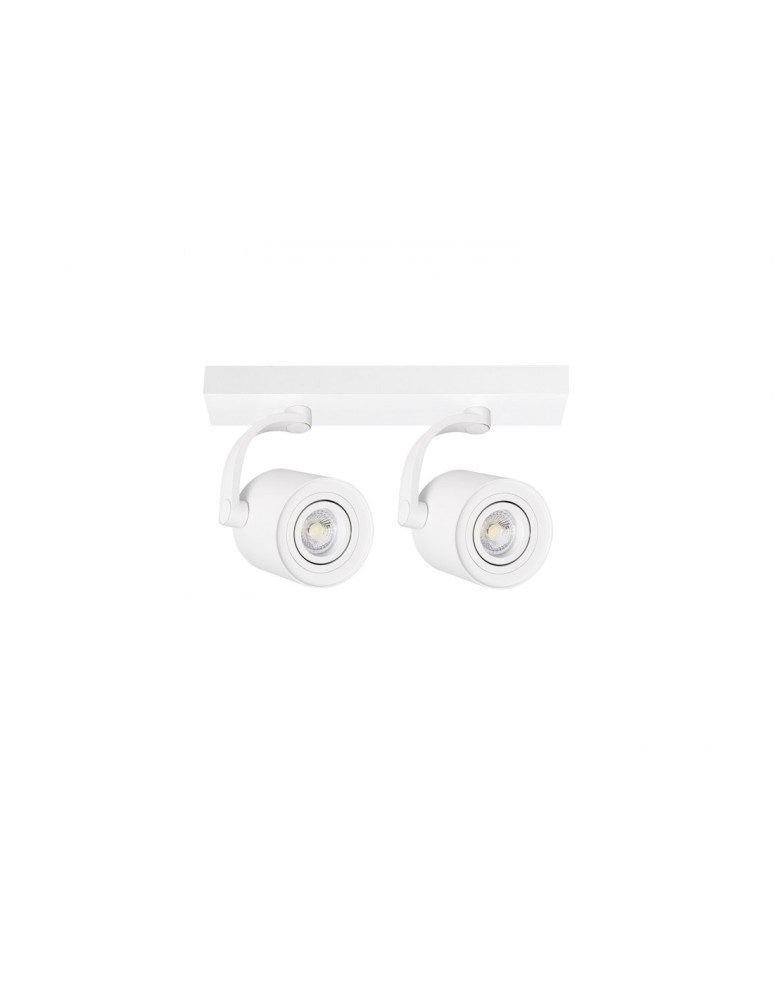 Spotlight ceiling lamps - Azzardo BROSS ARM 2 WHITE 2xGU10 Surface Mounted White AZ3502 - product kolory-swiatla.pl 1