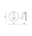 Reading wall lamps - Azzardo FARO BLACK 1xLED Wall Mounted Black AZ3204 - product 2