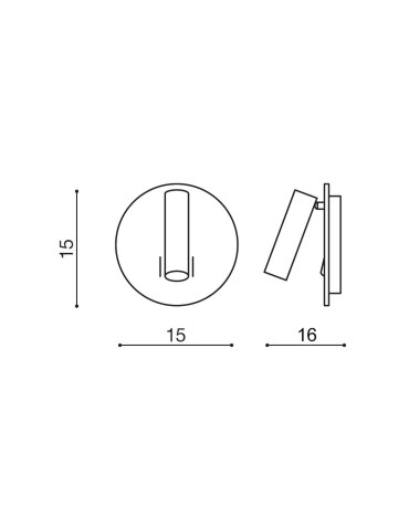 Azzardo FARO BLACK 1xLED Ścienna Czarny AZ3204 - produkt 2