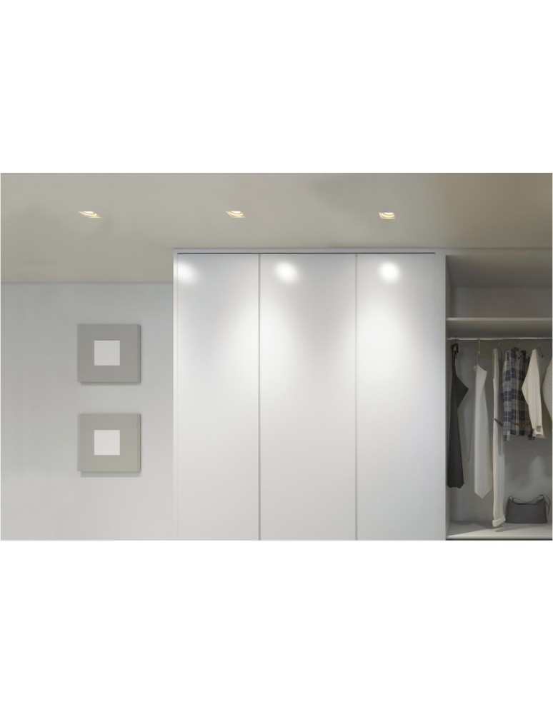 Flush-mounted lamps - pendants - Azzardo HERA GIPS SQUARE S 1xES111 Recessed White AZ3466 - product kolory-swiatla.pl 3