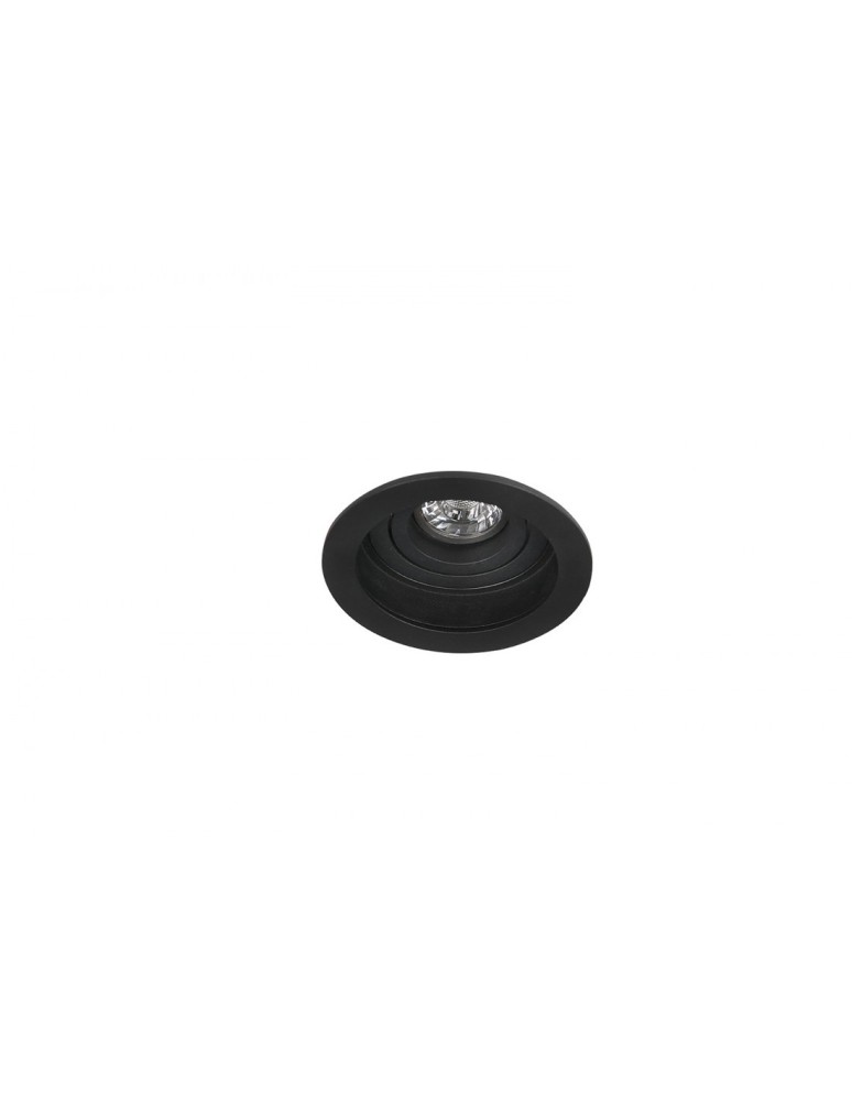 Round flush-mounted lamps - Azzardo IBIZA BLACK/BLACK 1xGU10 Recessed Black AZ3532 - product kolory-swiatla.pl 1