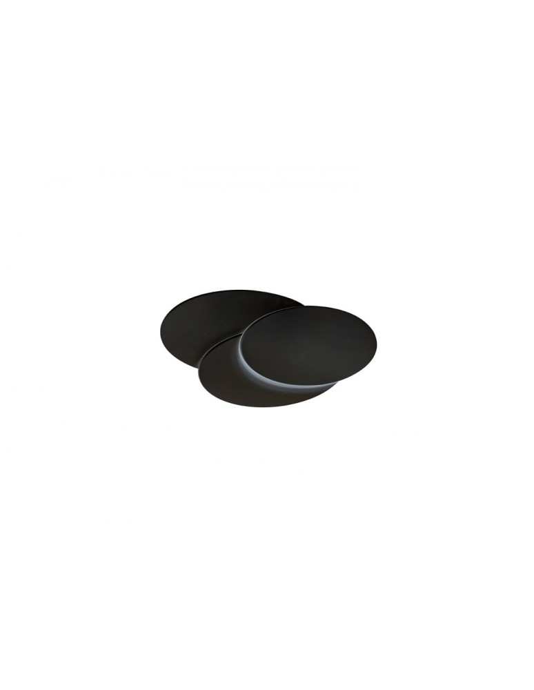 Wall lamps - Azzardo CLOVER OVAL BLACK 1xLED Wall Mounted Black AZ2997 - product kolory-swiatla.pl 1