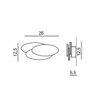 Wall lamps - Azzardo CLOVER OVAL BLACK 1xLED Wall Mounted Black AZ2997 - product 3