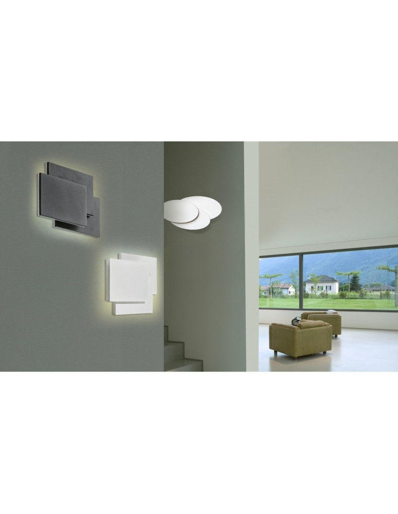 Wall lamps - Azzardo CLOVER OVAL WHITE 1xLED Wall Mount White AZ2998 - product kolory-swiatla.pl 2
