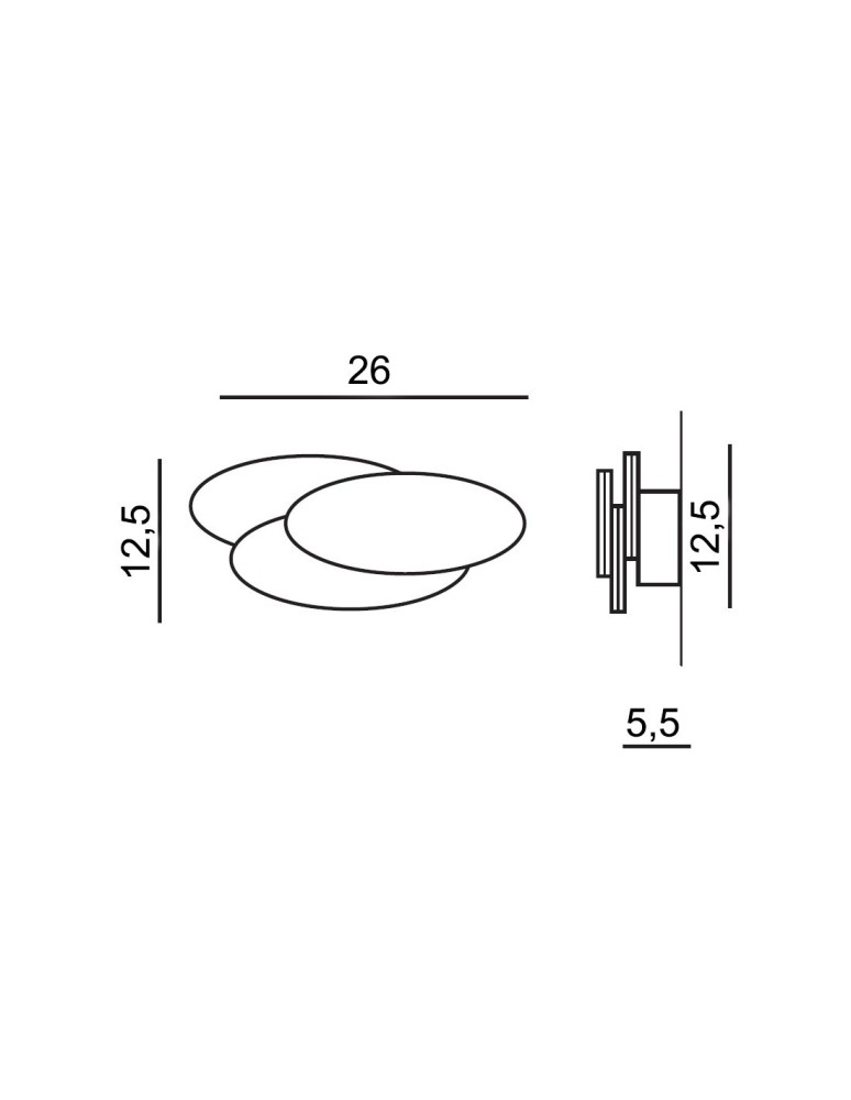 Wall lamps - Azzardo CLOVER OVAL WHITE 1xLED Wall Mount White AZ2998 - product kolory-swiatla.pl 3