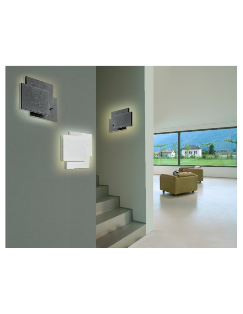 Wall lamps - Azzardo CLOVER SQUARE BLACK 1xLED Wall Mounted Black AZ2198 - product kolory-swiatla.pl 3