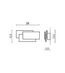 Wall lamps - Azzardo CLOVER SQUARE BLACK 1xLED Wall Mounted Black AZ2198 - product 4