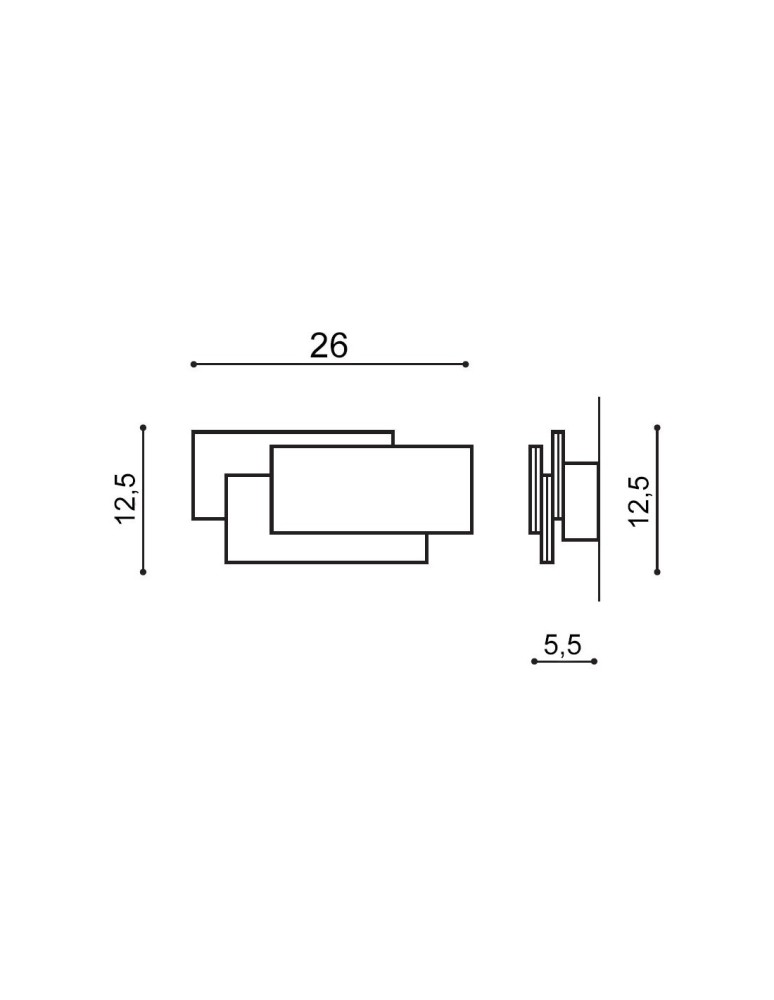 Wall lamps - Azzardo CLOVER SQUARE BLACK 1xLED Wall Mounted Black AZ2198 - product kolory-swiatla.pl 4