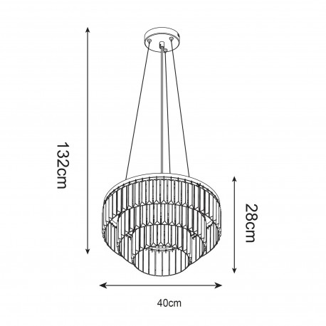 Zuma Line TIFANNY Lampa Wisząca E14 40W P17127-4