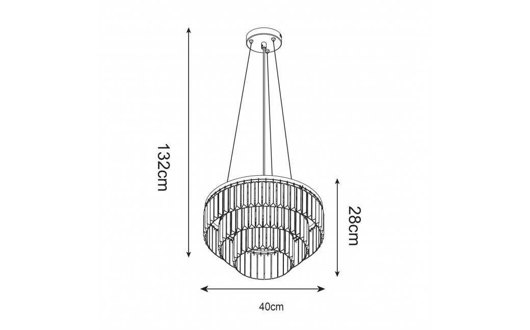 Zuma Line TIFANNY Lampa Wisząca E14 40W P17127-4