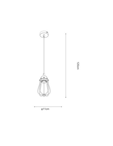 Zuma Line HORTA Lampa Wisząca E27 60W P14030C - produkt 2