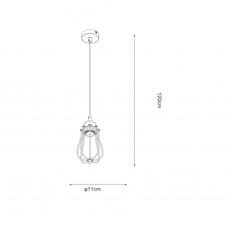 Zuma Line HORTA Lampa Wisząca E27 60W P14030C