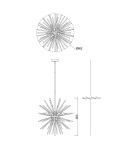Modern chandeliers - Zuma Line URCHIN Pendant Lamp Chrome G9 42W P0491-09F-F4AN. - product 3