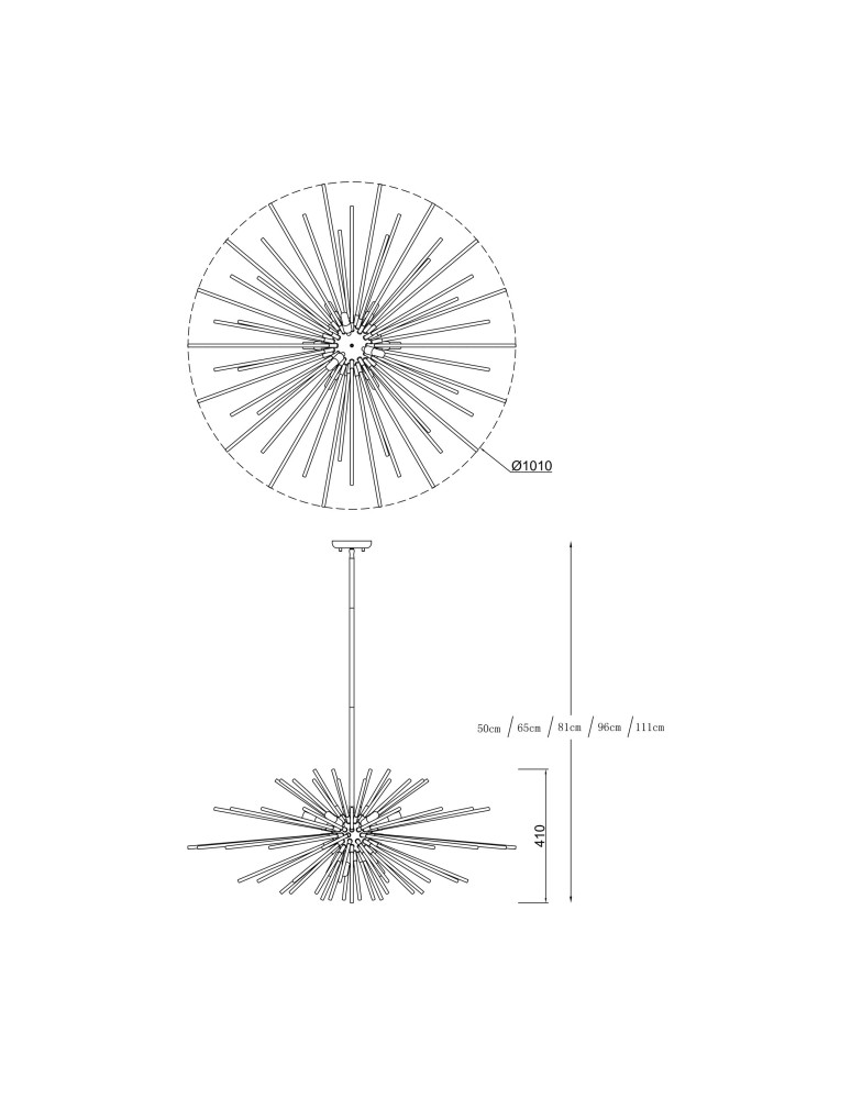 Modern chandeliers - Zuma Line URCHIN 42W G9 P0491-09E-F7DY Pendant Lamp. - product kolory-swiatla.pl 3