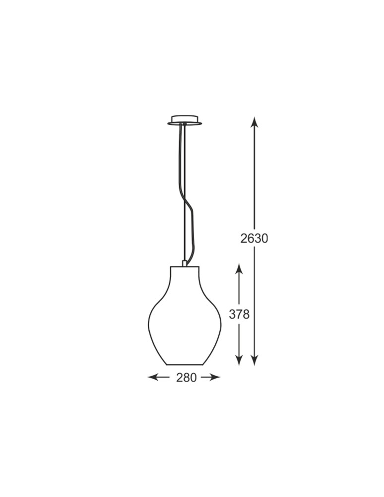 Glass pendant lamps - Zuma Line BRESSO Pendant Lamp E27 60W P19066A-D28. - product kolory-swiatla.pl 3