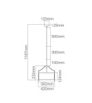 Hampton style pendant lamps - Orlicki Design Pendant E27 15W Stanza Cromo S - product 3