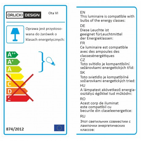 Orlicki Design WISZĄCA G9 9W Ota VI