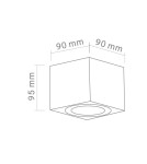 Ceiling spotlights - Orlicki Design surface-mounted GU10 8W Lago Nero IP44 - product 2