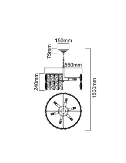 Orlicki Design WISZĄCA E14 12W Intero Gold S - produkt 2