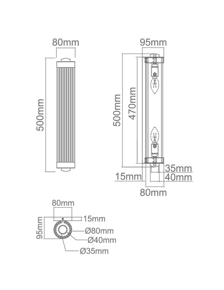 Glamour wall lamps - Orlicki Design KINKIT E14 12W Fiatto Cromo Parette - product kolory-swiatla.pl 3