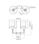 Hampton style wall lamps - Orlicki Design KINKIT E14 8W Casa Cromo Parette - product 3