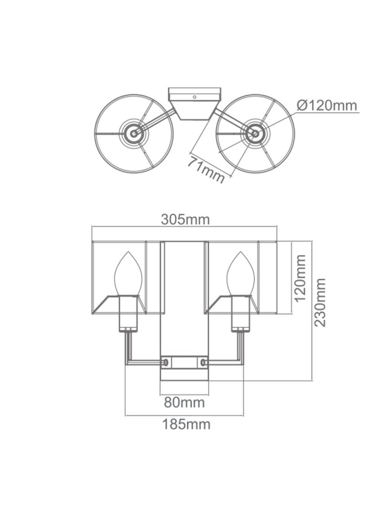 Hampton style wall lamps - Orlicki Design KINKIT E14 8W Casa Cromo Parette - product kolory-swiatla.pl 3