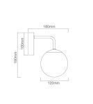 Bathroom wall lamps - Orlicki Design KINKIT G9 9W Bao Parette Gold IP44 - product 3