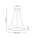 LED pendant lamps - Orlicki Design LED Pendant 50W Rotto Bianco S 4000K - product 2