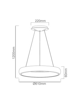 Orlicki Design LED Pendant 50W Rotto Bianco S 4000K - product 2
