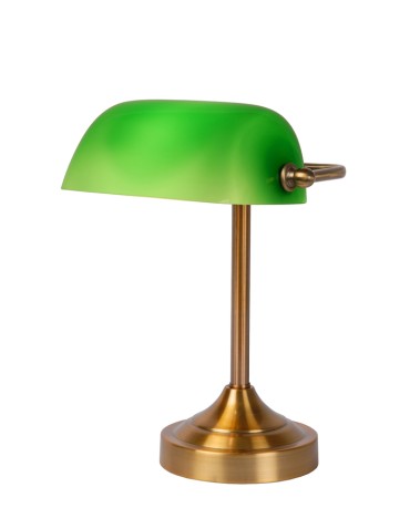 Lucide Banker Lamp E14 W22cm H30cm Glass green/ Bronze 17504/01/03 - product 2