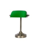 Reading table lamps - Lucide Banker Lamp E14 W22cm H30cm Glass green/ Bronze 17504/01/03 - product 5