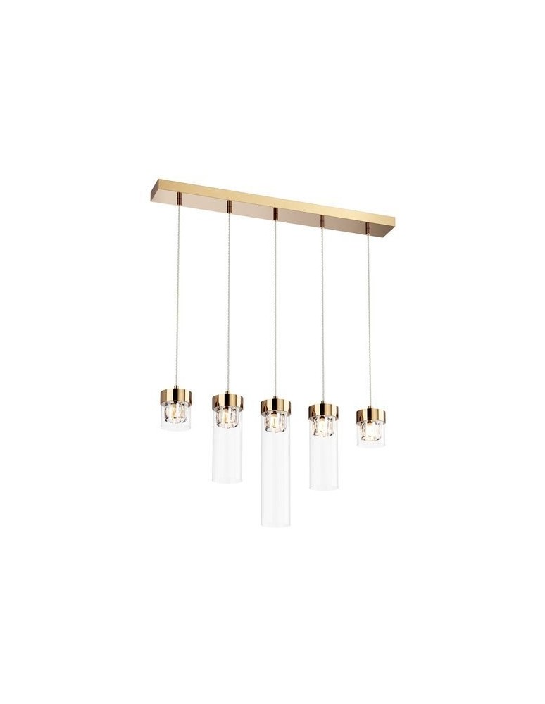 Glamour pendant lamps - Zuma Line GEM Gold G9 28W P0389-05E-F7AC Pendant Lamp. - product kolory-swiatla.pl 1
