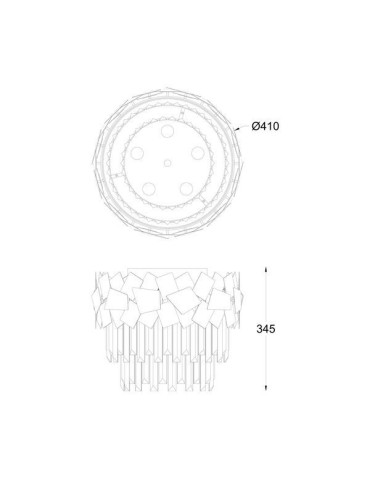 Zuma Line QUASAR Ceiling Lamp Chrome E14 40W C0506-05A-B5AC. - product 2