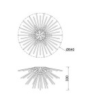 Ceiling lamps - Zuma Line URCHIN 42W G9 Ceiling Lamp C0491-06B-F7DY. - product 2