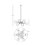 Modern chandeliers - Zuma Line ROCK Gold G9 28W P0488-12P-U8AC Pendant Lamp. - product 3