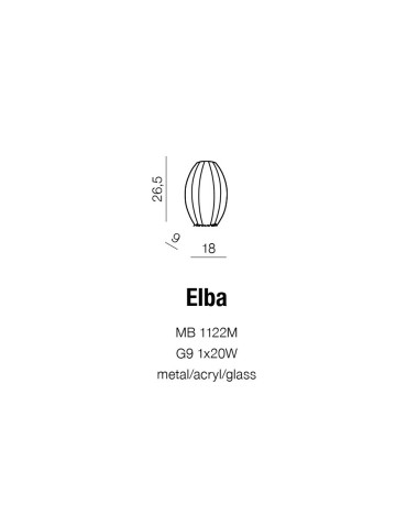 Azzardo ELBA WALL 1xG9 Wall Mount Black/White AZ0092 - product 2