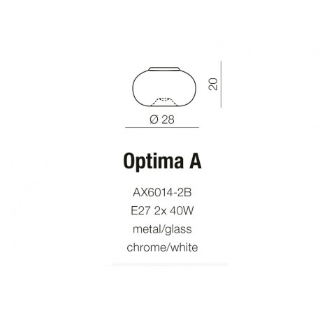 Azzardo OPTIMA A 2xE27 Sufitowa i Ścienna Biały AZ0181