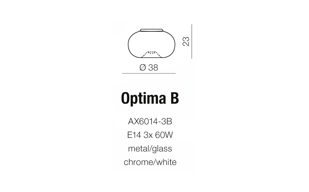 Azzardo OPTIMA B 3xE27 Sufitowa i Ścienna Biały AZ0182