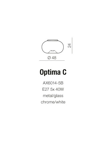 Azzardo OPTIMA C 5xE27 Sufitowa i Ścienna Biały AZ0183 - produkt 2