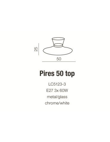Azzardo PIRES 50 TOP WHITE 3xE27 White Ceiling AZ0280 - product 2