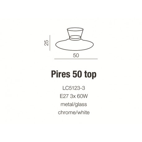 Azzardo PIRES 50 TOP WHITE 3xE27 White Ceiling AZ0280
