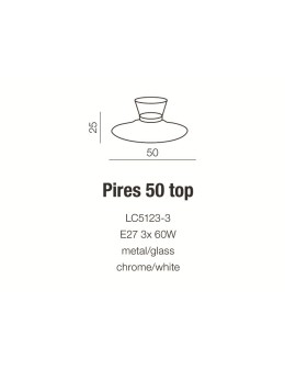 Azzardo PIRES 50 TOP WHITE 3xE27 Sufitowa Biały AZ0280 - produkt 2