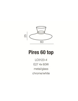 Azzardo PIRES 60 TOP WHITE 4xE27 White Ceiling AZ0281 - product 2