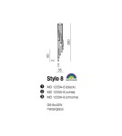 Pendant lamps - Azzardo STYLO 8 BLACK 8xG9 Pendant Black AZ0161 - product 2