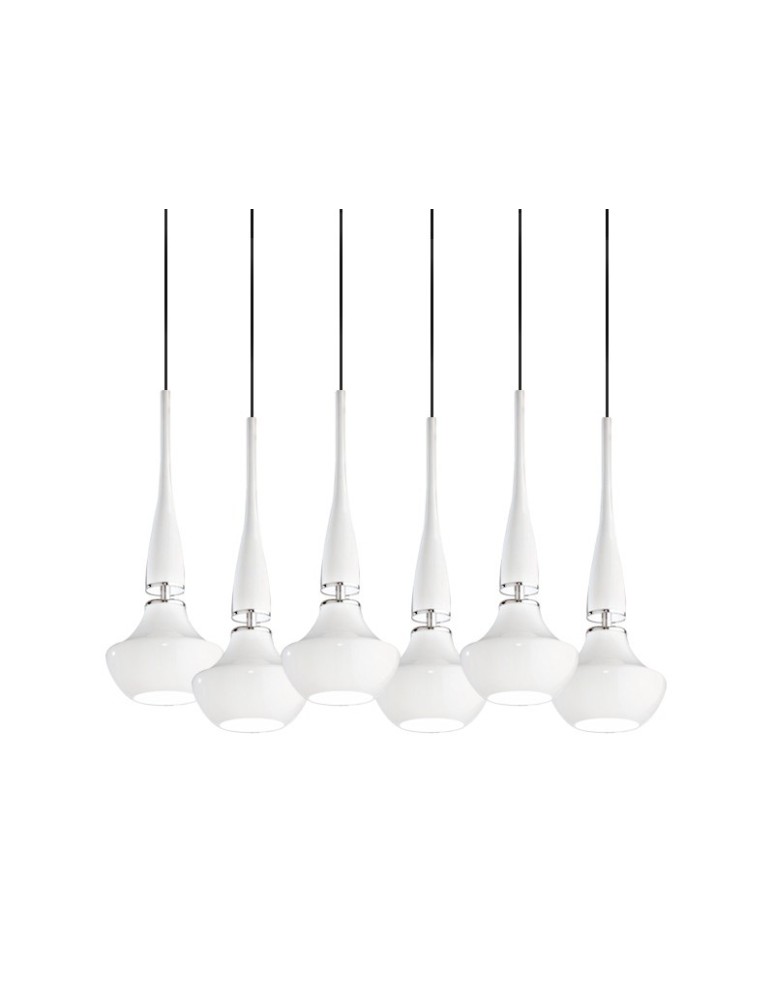 Pendant lamps - Azzardo TASOS 6 WHITE 6xE14 Pendant White AZ1883 - product kolory-swiatla.pl 1
