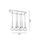 Pendant lamps - Azzardo TASOS 6 WHITE 6xE14 Pendant White AZ1883 - product 2