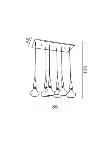 Azzardo TASOS 6 WHITE 6xE14 Wisząca Biały AZ1883 - produkt 2