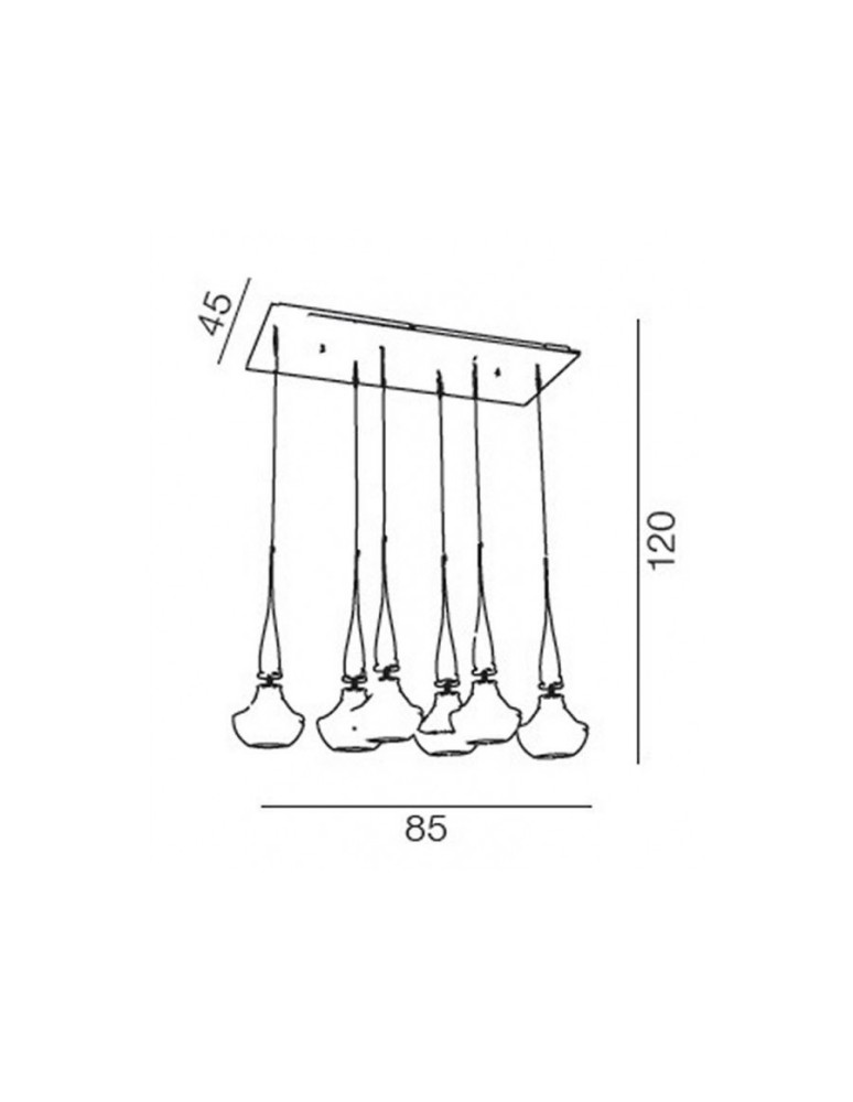 Pendant lamps - Azzardo TASOS 6 WHITE 6xE14 Pendant White AZ1883 - product kolory-swiatla.pl 2