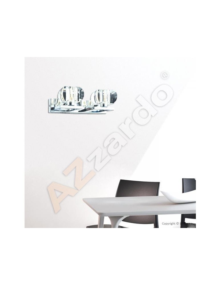 Wall lamps - Azzardo RUBIC 2 WALL 2xG9 Wall Transparent/Chrome AZ0491 - product kolory-swiatla.pl 3