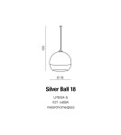 Pendant lamps - Azzardo SILVER BALL 18 1xE27 Chrome Pendant AZ0731 - product 2